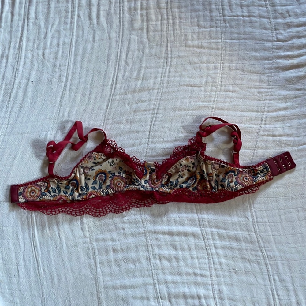SPELL floral red bra